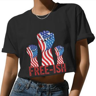 Freeish Fourth Of July American Independence Day Graphic Plus Size Shirt For Men Women Cropped T-shirt - Monsterry DE