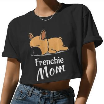 Frenchie Mom French Bulldog Women Cropped T-shirt - Monsterry