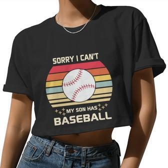 Baseball Mom Baseball Son Baseball Quotes Retro Baseball Women Cropped T-shirt - Monsterry AU
