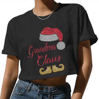 Dirty Santa Hat Grandma Claus Women Cropped T-shirt - Monsterry AU