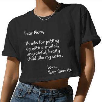 For Mothers Dear Mom Sister Women Cropped T-shirt - Monsterry CA