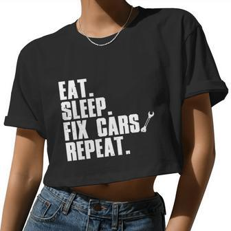 Mechanic For Dad Auto Garage Automobile Car Lover Women Cropped T-shirt - Monsterry DE