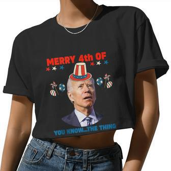 Women Men 4Th Of July Merry 4Th Of You Know The Thing Women Cropped T-shirt - Monsterry DE