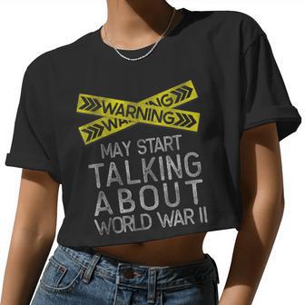 World War Two Ww2 History Teacher Historian History Women Cropped T-shirt - Monsterry