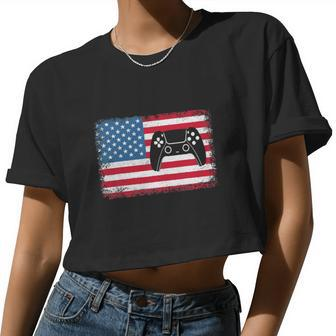 Gamer 4Th Of July Video Game Women Cropped T-shirt - Monsterry DE