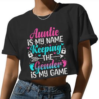 Gender Reveal Auntie For A Keeper Of The Gender Aunt Women Cropped T-shirt - Monsterry CA