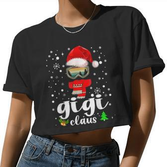 Gigi Claus Santa Claus Xmas For Mom Grandma Women Cropped T-shirt - Monsterry