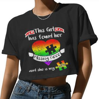 This Girl Has Found Her Missing Piece Autism Women Cropped T-shirt - Monsterry UK
