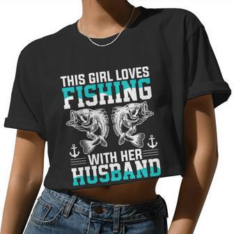 This Girl Loves Fishing With Her Hasband Women Cropped T-shirt - Monsterry UK