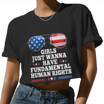 Girls Just Want To Have Fundamental Rights V3 Women Cropped T-shirt - Monsterry CA