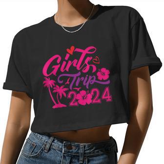 Girls Trip 2024 Warning Girls Trip Girls Weekend Trip 2024 Women Cropped T-shirt - Monsterry CA