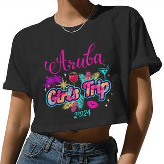 Girls Trip Aruba 2024 Girls Weekend Birthday Squad Women Cropped T-shirt - Monsterry CA