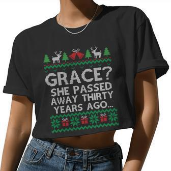 Grace She Passed Away Thirty Years Ago Women Cropped T-shirt - Monsterry UK