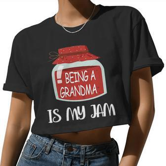 Being A Grandma Is My Jam Women Cropped T-shirt - Monsterry DE