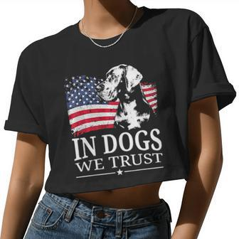 Great Dane Fun Dog For Women Men Women Cropped T-shirt - Monsterry