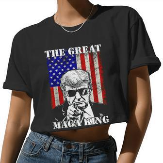 The Great Maga King 2024 Ultra Maga Proud Great Maga King Women Cropped T-shirt - Monsterry UK