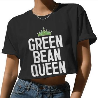 Green Bean Queen Women Cropped T-shirt - Monsterry