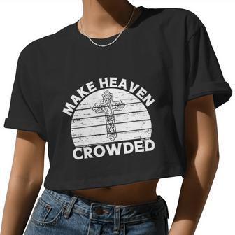 Make Heaven Crowded Collection Women Cropped T-shirt - Monsterry