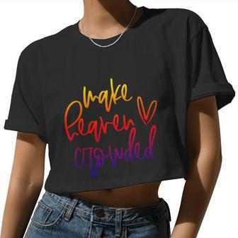 Make Heaven Crowded Christian Easter Day Religious Women Cropped T-shirt - Monsterry UK