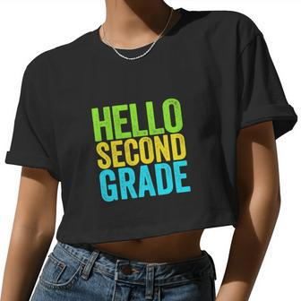 Hello Second Grade 2Nd Grade Back To School Women Cropped T-shirt - Monsterry DE