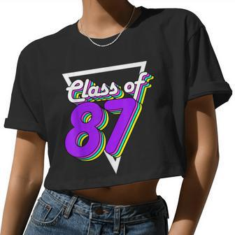 High School Reunion Class Of 1987 87 32 Year Women Women Cropped T-shirt - Monsterry