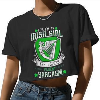 Irish Girl Women Cropped T-shirt - Monsterry