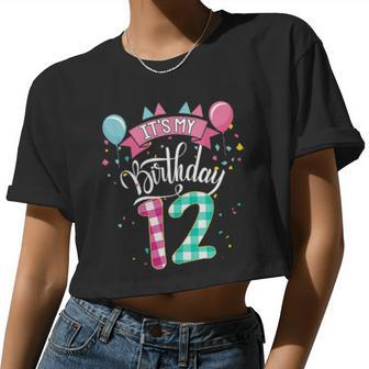 It's My 12Th Birthday 12 Year Old For Girl Women Cropped T-shirt - Monsterry DE