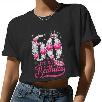 It's My 60Th Birthday Queen 60 Years Old Shoes Crown Diamond Women Cropped T-shirt - Monsterry AU