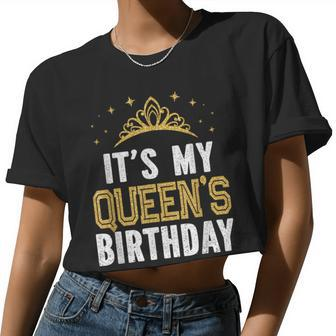 It's My Queen's Birthday Party Family Matching Women Cropped T-shirt - Monsterry UK