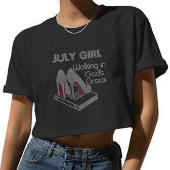 July Girl Walk In God Grace Women Cropped T-shirt - Monsterry