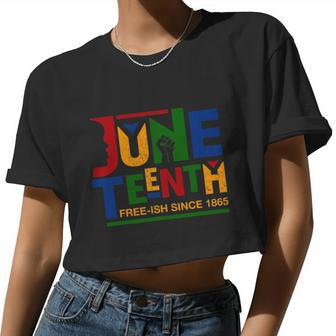 Juneteenth Freeish Since 1865 Shirt Celebration Black Pride Month Women Cropped T-shirt - Monsterry