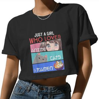 Just A Girl Who Loves Anime Women Cropped T-shirt - Monsterry DE