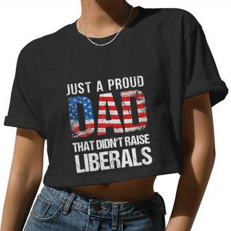 Just A Proud Dad For 4Th Of July Women Cropped T-shirt - Monsterry AU