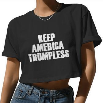 Keep America Trumpless V2 Women Cropped T-shirt - Monsterry AU