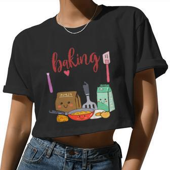 Kids Auntie's Baking Buddy Baker For Girls Boys Baby Reveal Women Cropped T-shirt - Monsterry