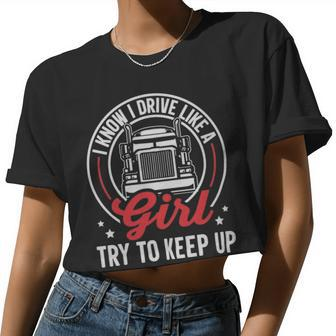 I Know I Drive Like A Girl I Know I Drive Like A Girl Women Cropped T-shirt - Monsterry AU