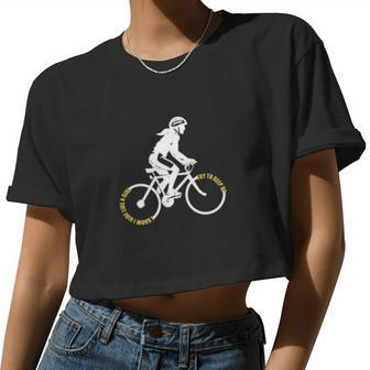 I Know I Ride Like A Girl Try To Keep Up Cycling Women Cropped T-shirt - Monsterry AU