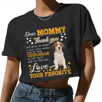 Kooikerhondje Dear Mommy Thank You For Being My Mommy Women Cropped T-shirt - Monsterry