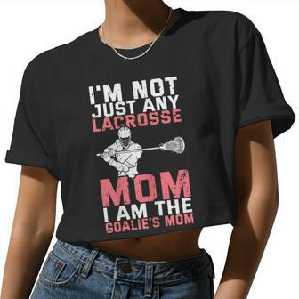 Lacrosse Goalie Lax Goalkeeper Lacrosse Mom Women Cropped T-shirt - Monsterry DE
