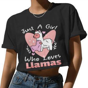 Lama Woman Lover Mother Llamazing Cute Women Cropped T-shirt - Monsterry