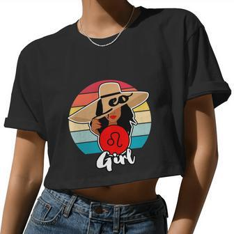 Leo Sign Girl Queen Happy Birthday July Women Cropped T-shirt - Monsterry CA