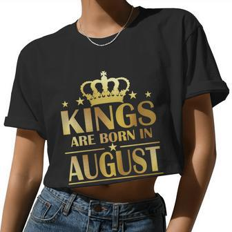 Limited Edition Kings Are Born In August Women Cropped T-shirt - Monsterry AU