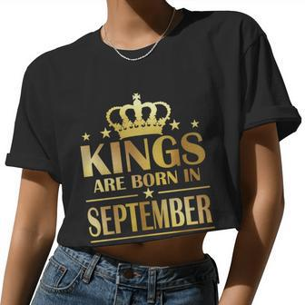 Limited Edition Kings Are Born In September Women Cropped T-shirt - Monsterry DE