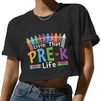 Livinthat Prek Life Back To School Women Cropped T-shirt - Monsterry DE