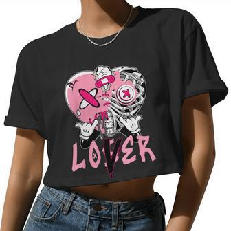 Loser Lover Dripping Heart Pink 5S For Women Women Cropped T-shirt - Monsterry DE