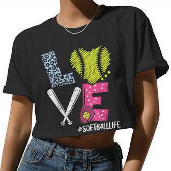 Love Softball Coach Player Softball Life N Girls Women Women Cropped T-shirt - Monsterry CA