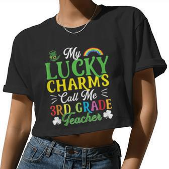 My Lucky Charms Call Me 3Rd Grade Teacher St Patricks Day Women Cropped T-shirt - Monsterry DE