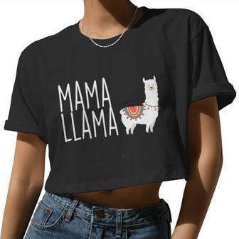 Mama Llama Logo Tshirt Women Cropped T-shirt - Monsterry CA