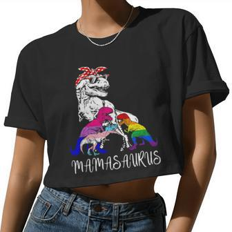 Mama Saurus Lgbt Women Cropped T-shirt - Monsterry DE