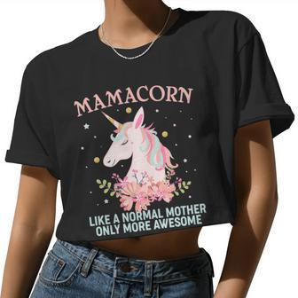 Mamacorn Like A Normal Mother Only More Awesome Women Cropped T-shirt - Monsterry CA